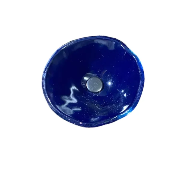 Fleurs en verre bleu foncé coquelicots - Moyen