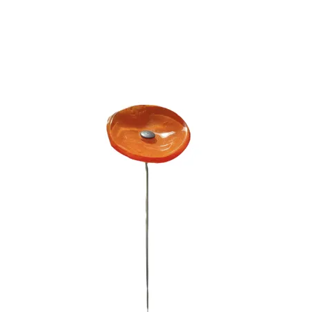Fleurs en verre orange coquelicots - Petit