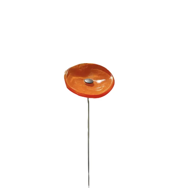 Fleurs en verre orange coquelicots - Petit