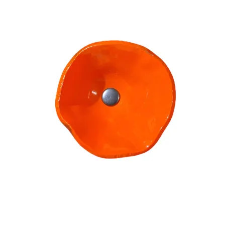 Fleurs en verre orange coquelicots - Moyen