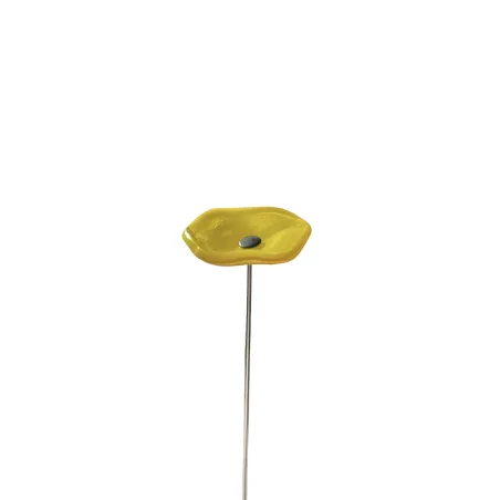 Fleurs en verre jaune coquelicots - Petit