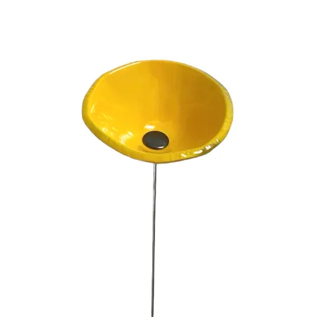 Fleurs en verre jaune coquelicots - Moyen