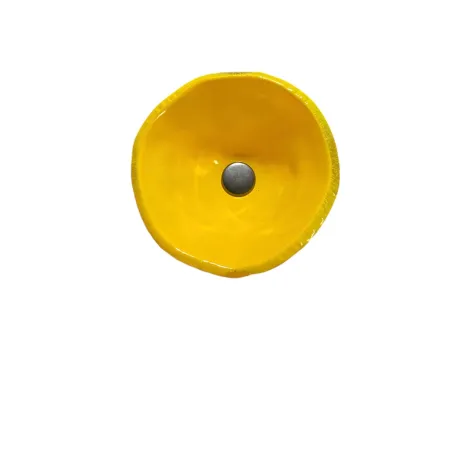 Fleurs en verre jaune coquelicots - Moyen