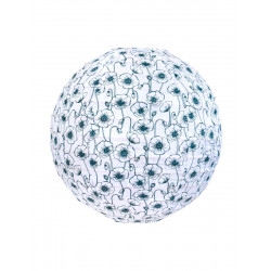 Lampion tissu boule japonaise rond Blue Poppy - Bibop et Lula