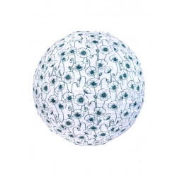 Lampion tissu boule japonaise rond Blue Poppy - Bibop et Lula