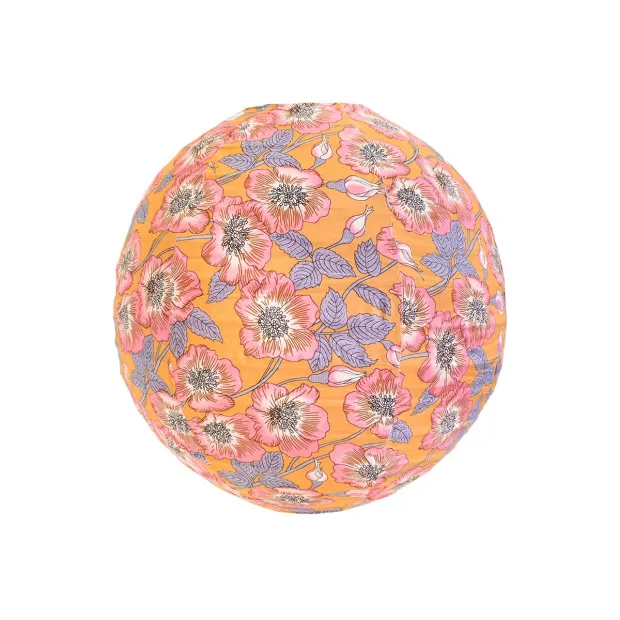 Lampion tissu boule japonaise rond Rosetta Yellow