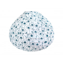 Lampion tissu boule japonaise goutte Blue Poppy - Bibop et Lula