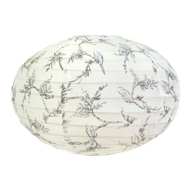 Lampion tissu boule japonaise ovale Lima