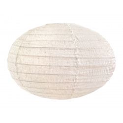 Lampion tissu boule japonaise ovale Lin - Bibop et Lula