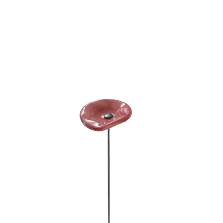 Fleurs en verre rose foncé coquelicots - Petit