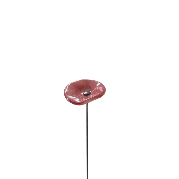 Fleurs en verre rose foncé coquelicots - Petit
