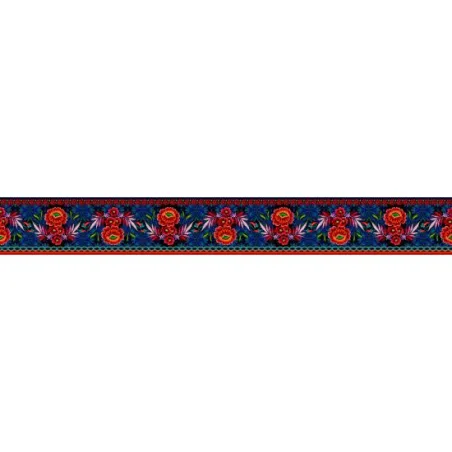 Bordure velours Palme noir