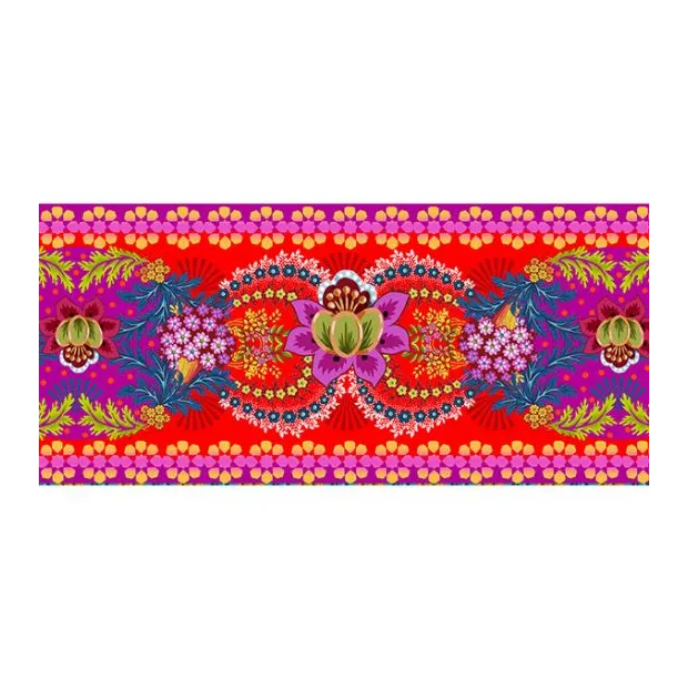 Bordure velours Arceaux rouge