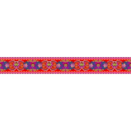 Bordure velours Arceaux rouge