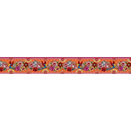Bordure velours Colibri orange