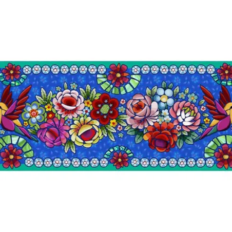 Bordure velours Colibri beu