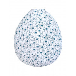 Lampion tissu boule japonaise oeuf Blue Poppy - Bibop et Lula