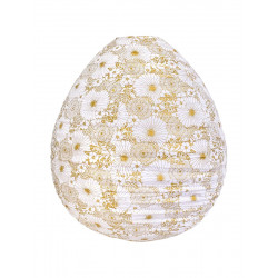 Lampion tissu boule japonaise oeuf Bouquet Gold - Bibop et Lula