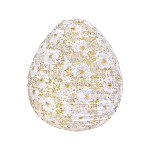 Lampion tissu boule japonaise oeuf Bouquet Gold
