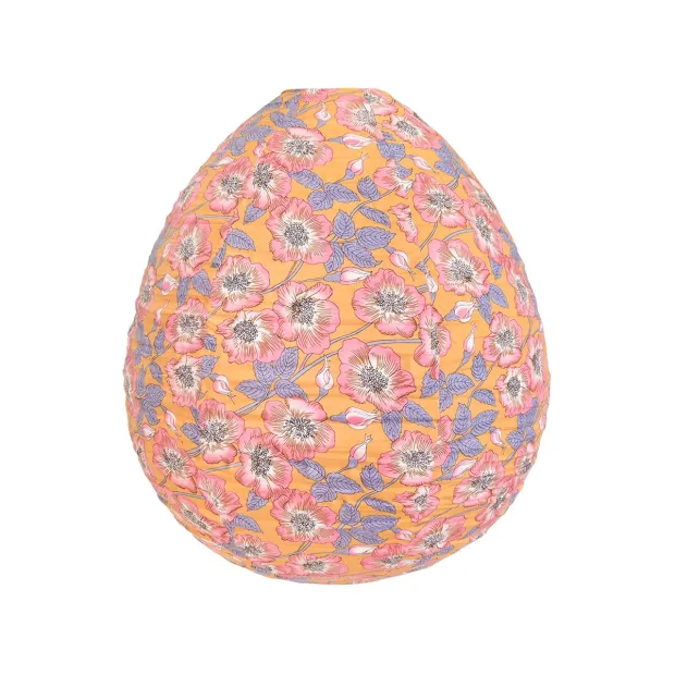 Lampion tissu boule japonaise oeuf Rosetta Yellow