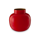 Petit Vase en métal Rond Rouge Cerise - Bibop et Lula