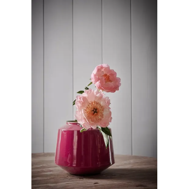 Vase en métal Rose Framboise