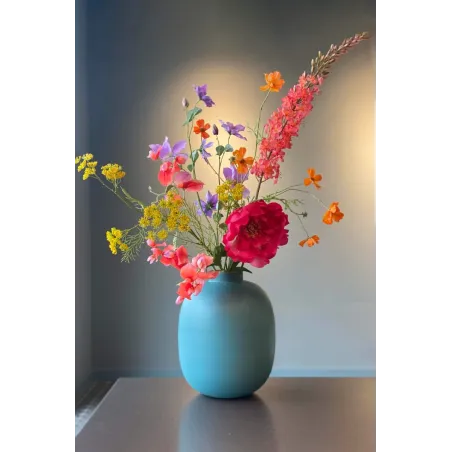 Vase en métal Bleu Céleste