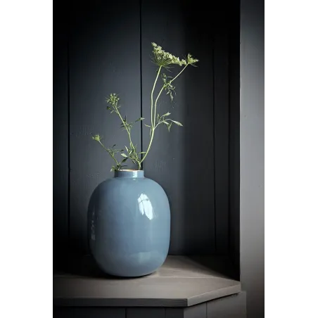 Vase en métal Bleu Barbeau