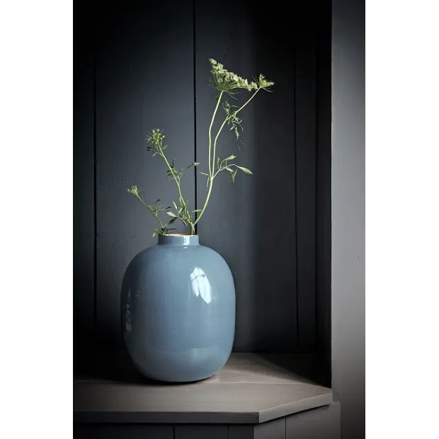 Vase en métal Bleu Barbeau