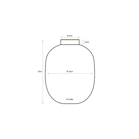 Vase en métal Bleu Barbeau
