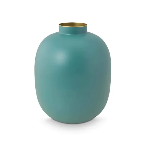 Vase en métal Bleu Céleste