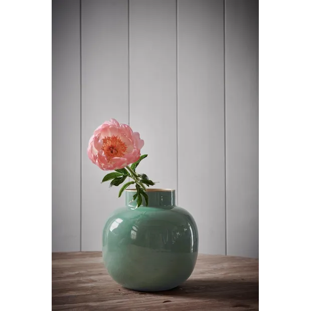Vase en métal Rond Bleu Persan