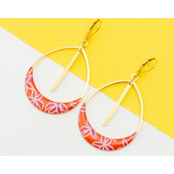 SIMONE boucles d'oreilles "Tropique Orange" - Bibop et Lula