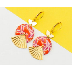 OLIVIA boucles d'oreilles "Tropique Orange" - Bibop et Lula