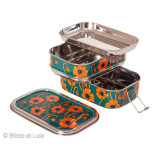 Boite Bento Inox peinte à la main Coquelicots - Bibop et Lula