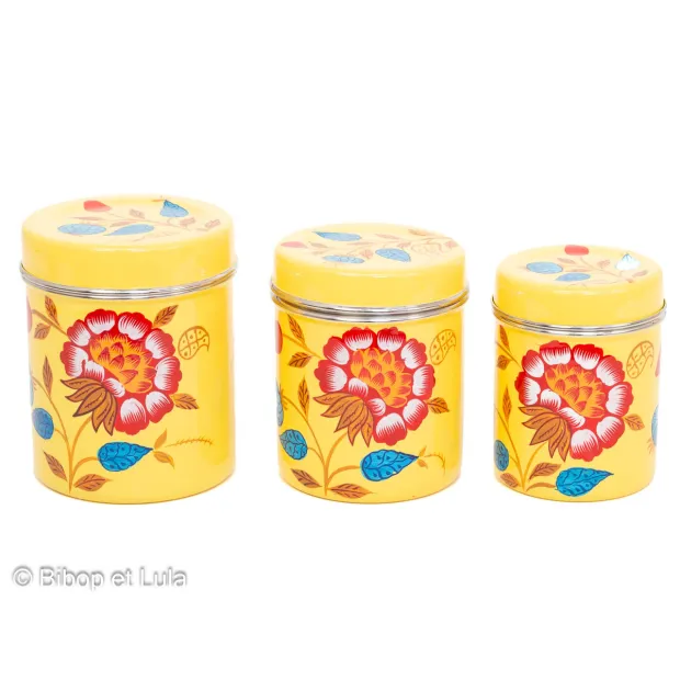 Boite inox peinte à la main Diwali