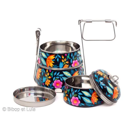 Lunch box inox peinte à la main Janie