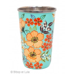 Grand verre inox peint à la main Sofia - Bibop et Lula