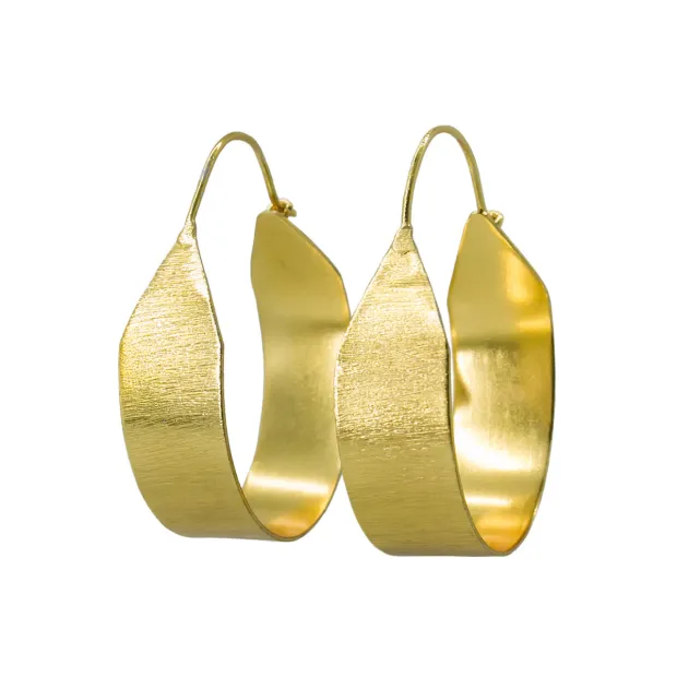 Boucles d'oreilles laiton anneaux larges