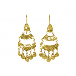 Boucles d'oreilles pendantes laiton Gouttes - Bibop et Lula