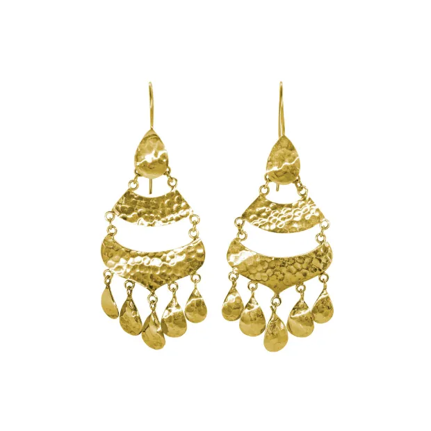 Boucles d'oreilles pendantes laiton Gouttes