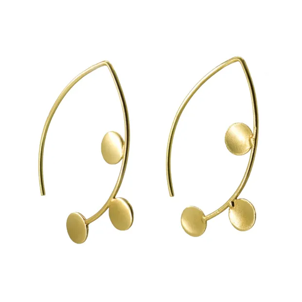 Boucles d'oreilles pendantes laiton Pastilles