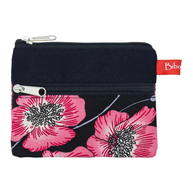 Petit porte-monnaie deux compartiments Rosetta Noir