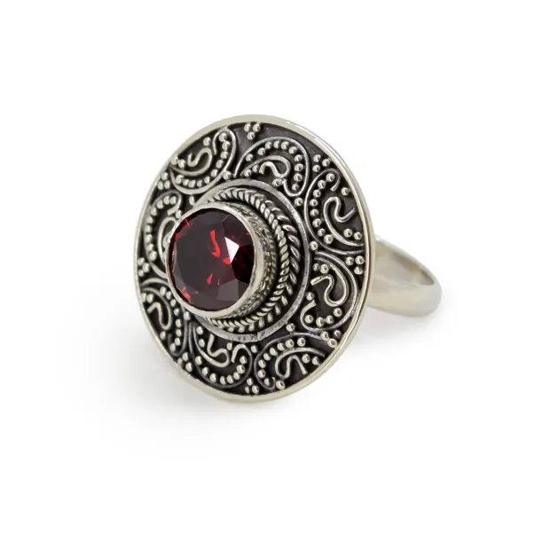 Bague réglable Grenat