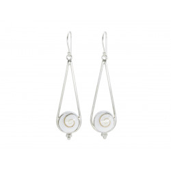 Boucles d'oreilles argent Gouttes Œil de Sainte-Lucie - Bibop et Lula