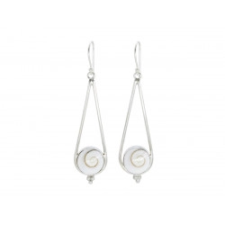 Boucles d'oreilles argent Gouttes Œil de Sainte-Lucie - Bibop et Lula