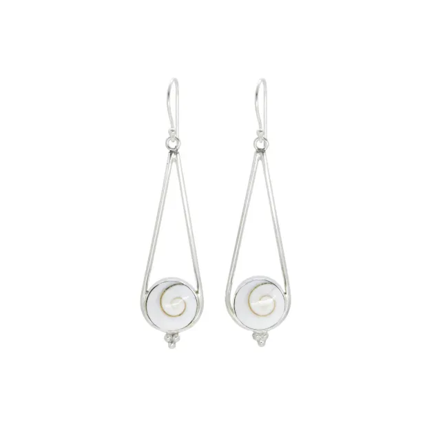 Boucles d'oreilles argent Gouttes Œil de Sainte-Lucie