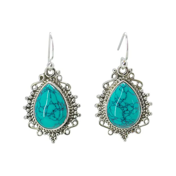 Boucles d'oreilles argent Turquoises