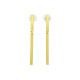Boucles d'oreilles pendantes clous laiton Ligne - Bibop et Lula