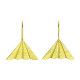 Boucles d'oreilles pendantes laiton Eventail - Bibop et Lula